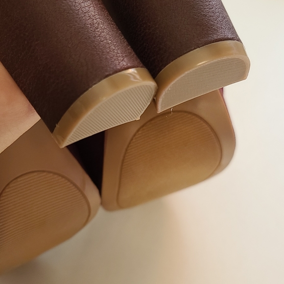 SHOE DAZZLE Marlena Maroon Peep Toe Ankle Strap Platform Heels Size 8 - Picture 16 of 16